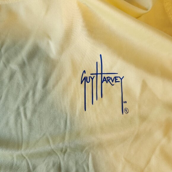 Guy Harvey‎ Shirt Performance Fishing Beach Sun UPF30 Yellow Womens XXL EUC - Picture 7 of 11
